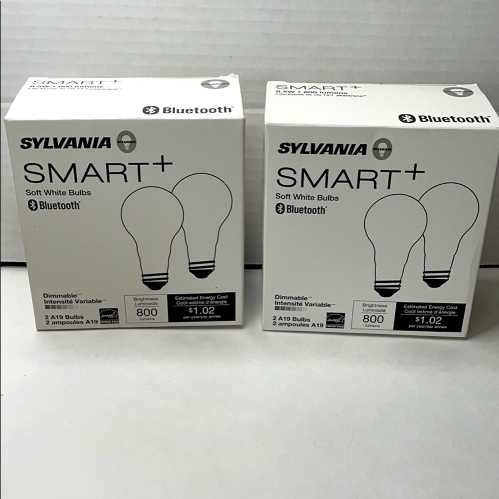 Sylvania Smart+ Soft White Bulbs A19 Bluetooth (2 Boxes)